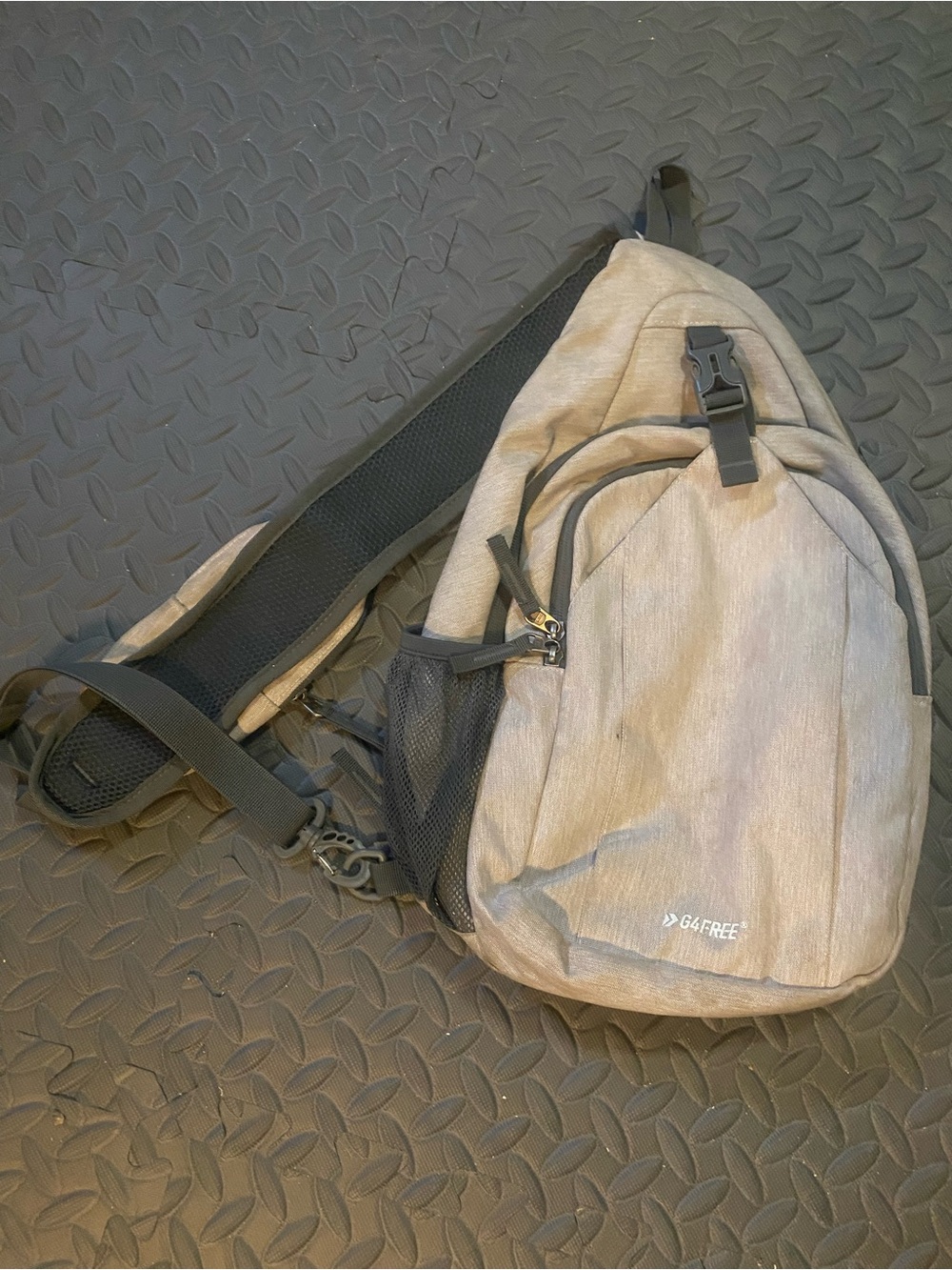 Grey Utility Sling Hiking Backpack - Compact Crossbody Bag G4Free